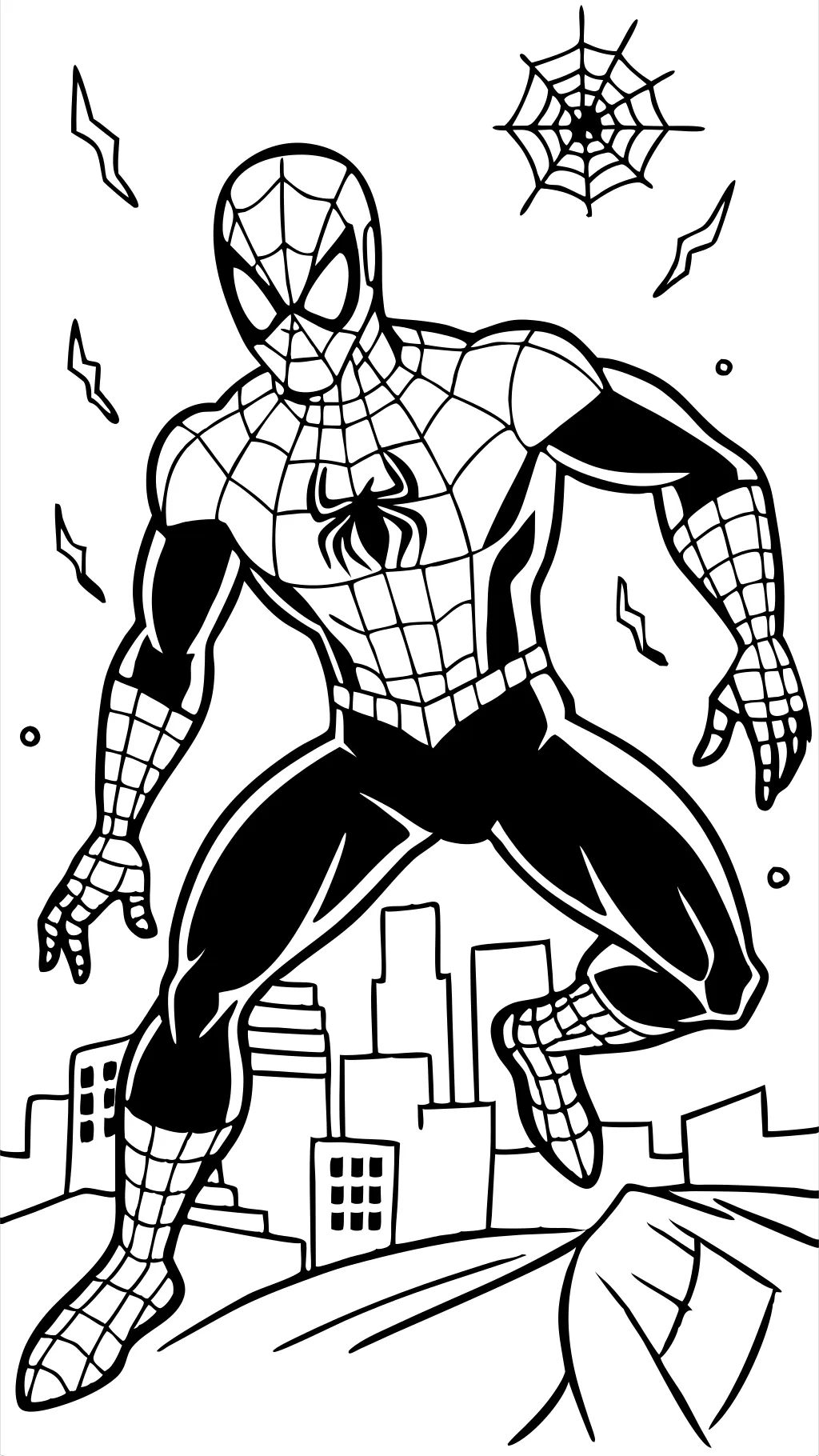 free color pages spiderman